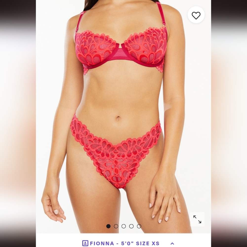 Savage X Fenty Red Lace Panties